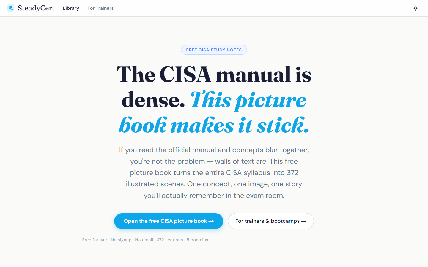 SteadyCert CISA Picture Book preview